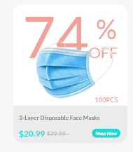 3-Layer Disposable Face Masks